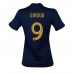 Frankrike Olivier Giroud #9 Hjemmedrakt Dame VM 2022 Kortermet